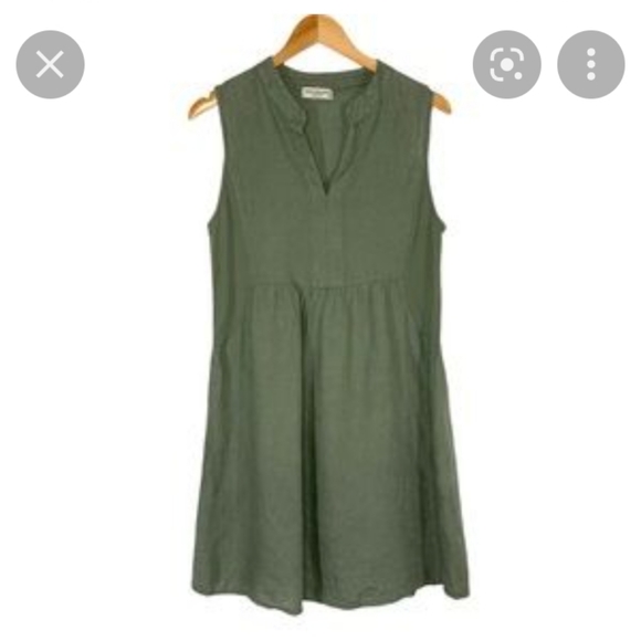 terzo millennio Dresses & Skirts - Terzo millennio olive green linen dress